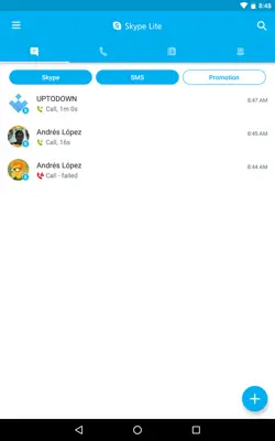 Skype Lite android App screenshot 1